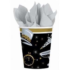   Amscan New Years Black Tie Affair 9 oz. Paper Cups 