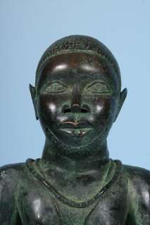 Antique African King & Queen Bronze Sculptures Statue Figurines c.1900 