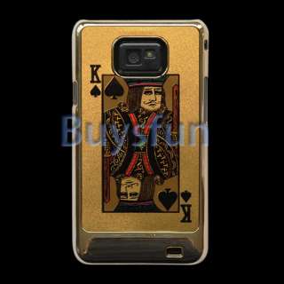 Poker Style Spade King Gold Metallic Hard Case for SAMSUNG GALAXY S2 