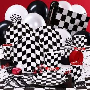  Black and White Check Birthday Party Pack Add On for 8 