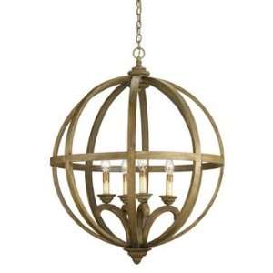  Currey and Company 9015 Axel Orb   Four Light Chandelier 