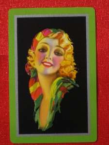 WILSON HAMMELL ART DECO FLAPPER 1930s PINUP GIRL PLAYING CARD 