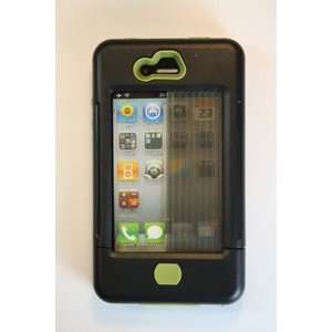  iPhone 4 case black w/ olive accents Electronics