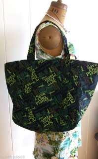 NEW Save Our Planet Green Shopping Bags Recyclable Tote  