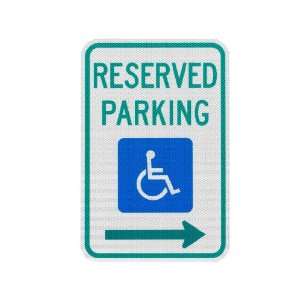 Elderlee, Inc. 9112.78 Handicapped Parking Sign, Reserved Parking with 