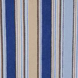 Longaberger Set of 2 Cabana Blue Stripe Square Fabric Napkins  