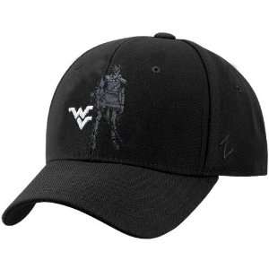   West Virginia Mountaineers Black Vortex Fitted Hat: Sports & Outdoors