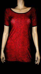 RED LEOPARD PARTY DRESS PUNK EMO ROCKABILLY PINUP  