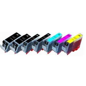  D@J 7 Pack Compatible Ink Cartridges w/ Chip for Canon PGI 