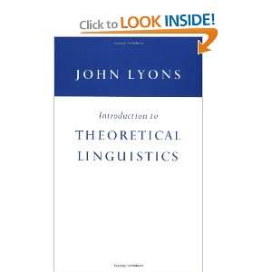  Introduction to Theoretical Linguistics (9780521095105 