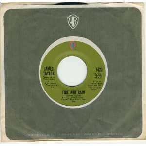   Fire And Rain / Anywhere Like Heaven   7 45 RPM SINGLE James Taylor