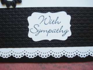 Handmade Sympathy Card Black White Stampin Up Martha  