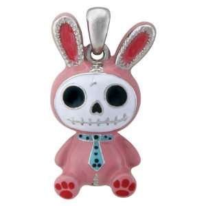  Furry Bones Skull Pink Bunny Bun Bun Pendant Jewelry 