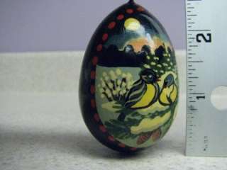 E5 Hand Painted Lacquer Egg Christmas Russian Style  