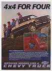 1986 Chevy S 10 Maxi Cab 4x4 Pickup Truck Cowboys Ad