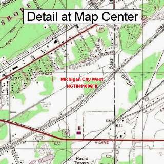  USGS Topographic Quadrangle Map   Michigan City West 