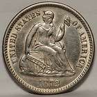 1872 seated half dime brilliant uncirculated 