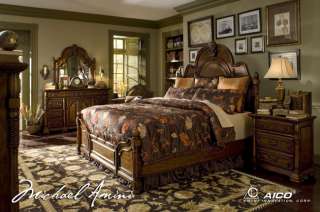Distressed Brown 5 pc Early Colonial King Bedroom Set  
