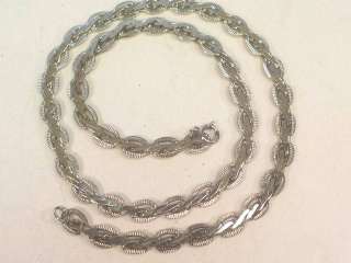 ERWIN PEARL SILVER PLATED chain link NECKLACE #NN18  