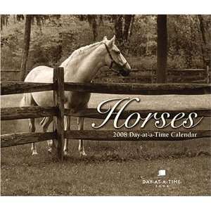  Horses 2008 Day at a Time Boxed Desk Calendar Office 