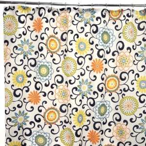   Pom Play Confetti 100 Percent Polyester Shower Curtain: Home & Kitchen