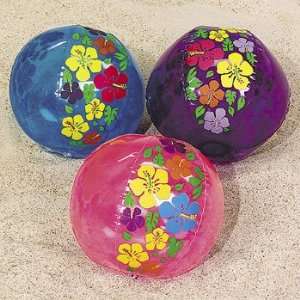   Hibiscus Beach Balls   Games & Activities & Inflates: Toys & Games