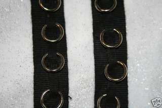   ring corset goth price is per yard of black twill tape with silver