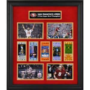 San Francisco 49ers Framed Ticket Collage  Details Super Bowl Ticket 