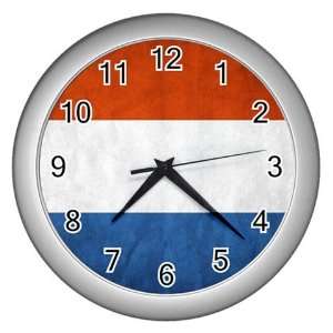 CLEARANCE SALE CHEAP Netherlands Holland Flag Silver Wall Clock 