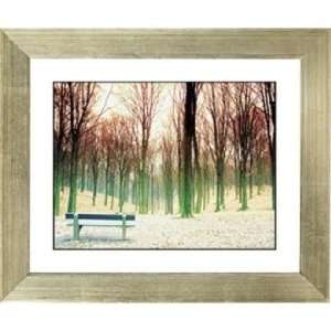  Bare Trees Silver Frame Giclee 24 Wide Wall Art: Home 