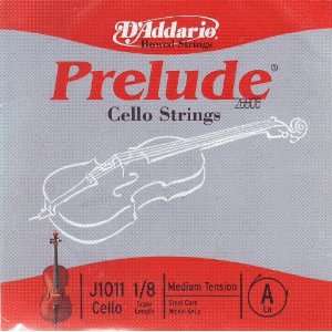  DAddario Cello Prelude 1/8 Medium Nickel Wound A, J1011 M 