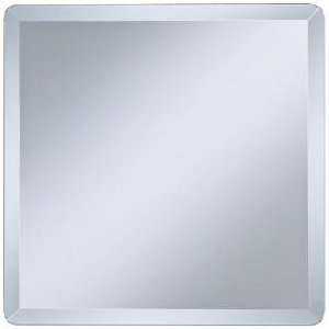    Square Frameless 18 Wide Beveled Wall Mirror: Home & Kitchen