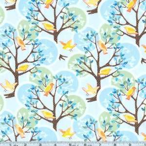   Country Flock Powder Blue Fabric By The Yard: Arts, Crafts & Sewing