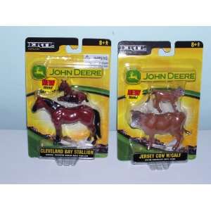  Cleveland Bay Stallion & Jersey Cow with Calf Toys 