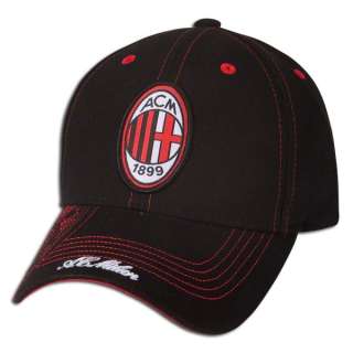 New Adidas AC Milan Soccer Football Ball Cap Hat█  