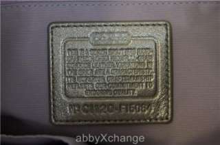 New COACH Leather Duffle Silver Metallic Shoulder Bag 15064 $358 NWT 