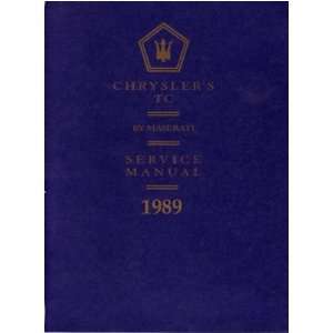    1989 CHRYSLER MASERATI Shop Service Repair Manual: Automotive
