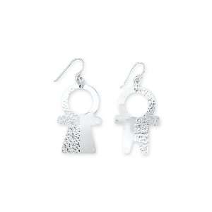  Sterling Silver Hammered Boy and Girl Earrings Puresplash 