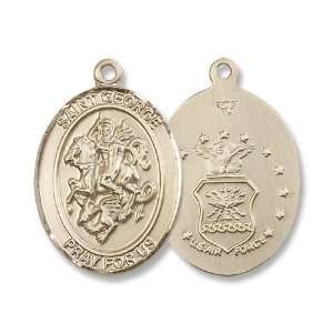  Gold Filled St. George Air Force Medal Pendant Charm with 