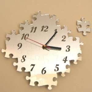  Jigsaw Mirror Clock 30cm x 30cm (12 inches   longest 