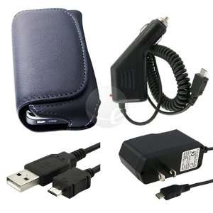 LG Xenon GR500 Leather Case + USB Data Cable + Home/Travel Charger 