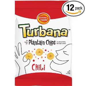Turbana Plantain Chips Chili, 7 Ounce Bags (Pack of 12)  