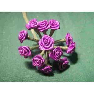   Mini Wrap Roses Wedding Shower Flower Picks   Purple: Everything Else