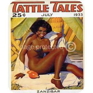  Tattle Tales Magazine Vintage Pinup Girl MOUSE PAD: Office 
