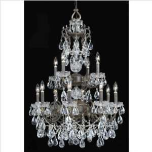   Crystal Candle Chandelier in English Bronze Crystal Type: Majestic