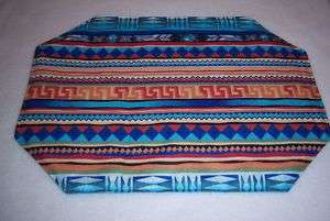 Fabric Placemats SOUTHWEST Aztec Turquoise  
