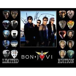  Bon Jovi Framed 20 Guitar Pick Set Platinum: Musical 