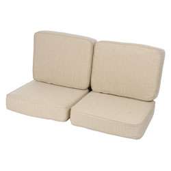 Kokomo Teak Outdoor Loveseat Back/ Seat Cushion Set made with 