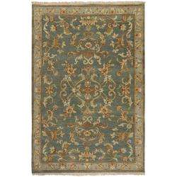 Hand knotted Legacy Teal Wool Rug (39 x 59)  Overstock