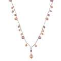 Sterling Silver Freshwater Pearl and Crystal Necklace (7 7.5 mm 